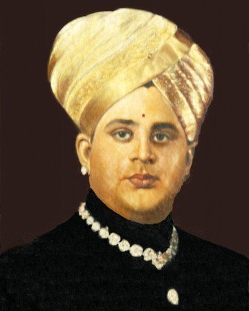 Maharaja Jayachamarajendra Wadiyar Official Court Portrait
